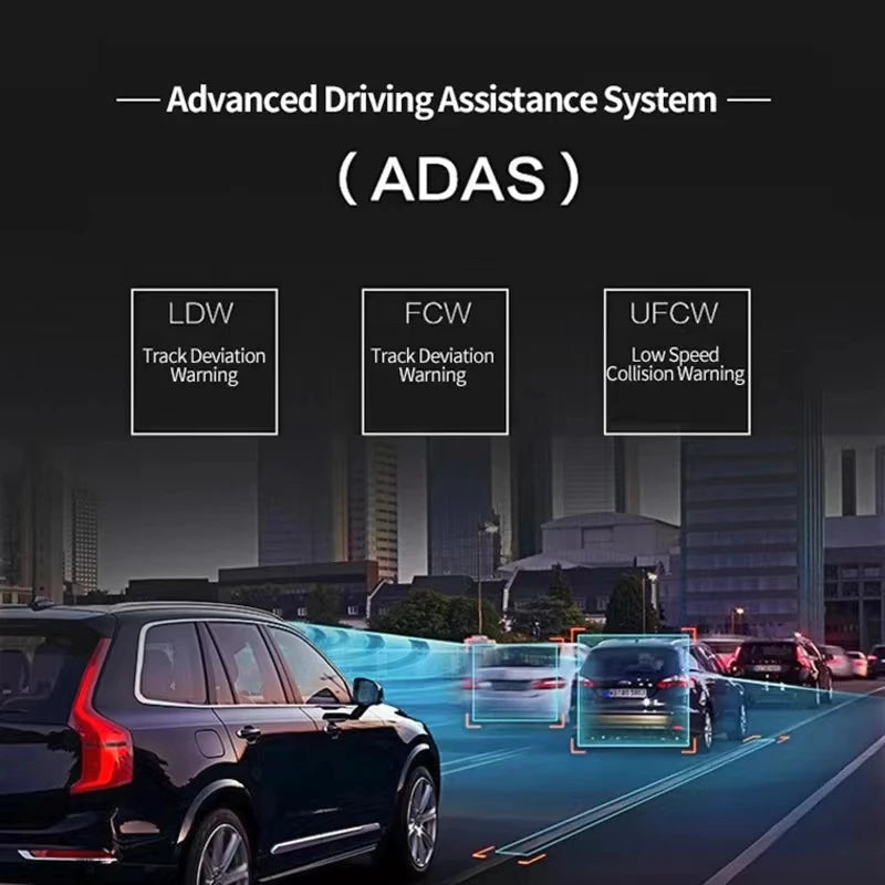 Dual Lens Dash Cam with ADAS for Android Players