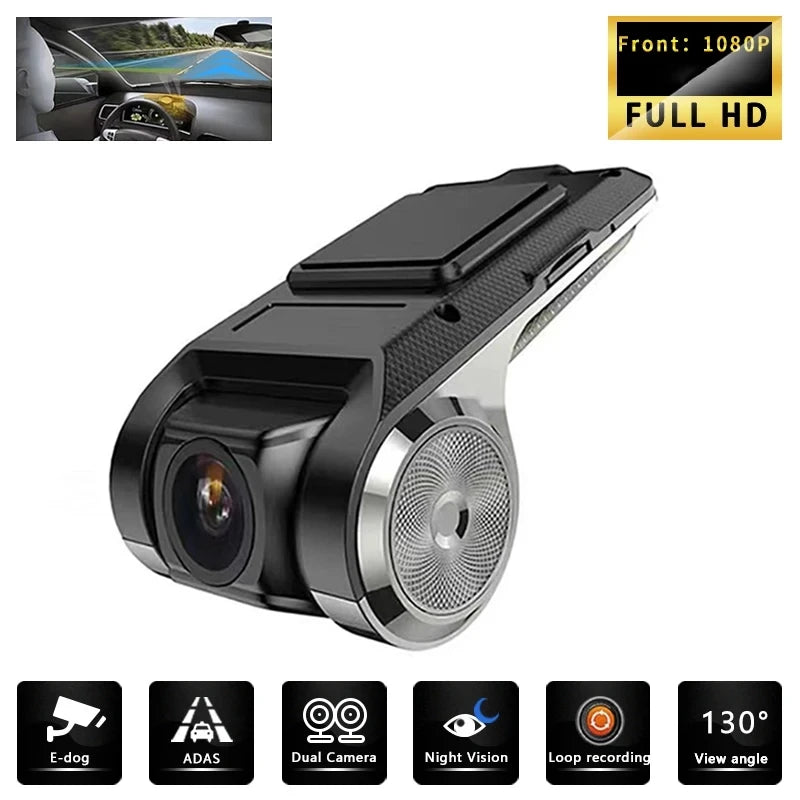 Dual Lens Dash Cam with ADAS for Android Players