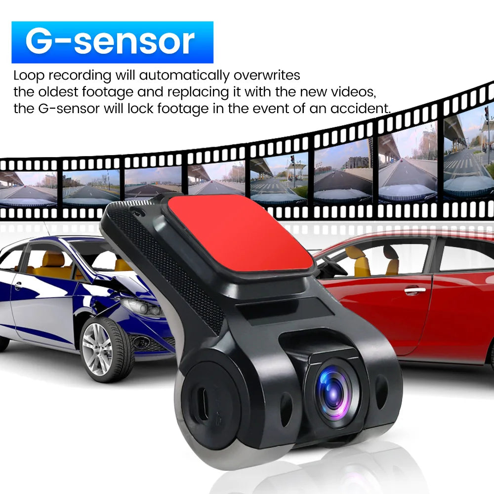 Wide Angle Dash Cam with ADAS & Night 170 Vision