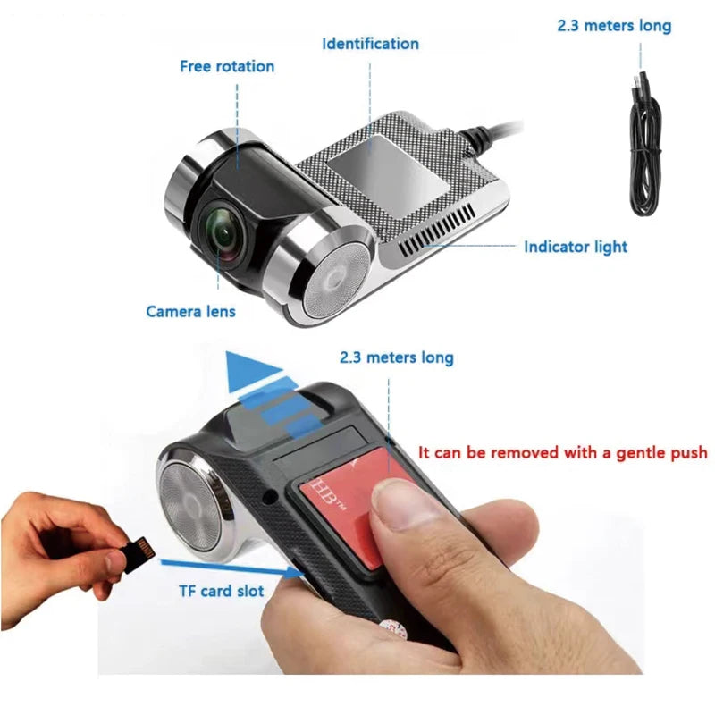Dual Lens Dash Cam with ADAS for Android Players